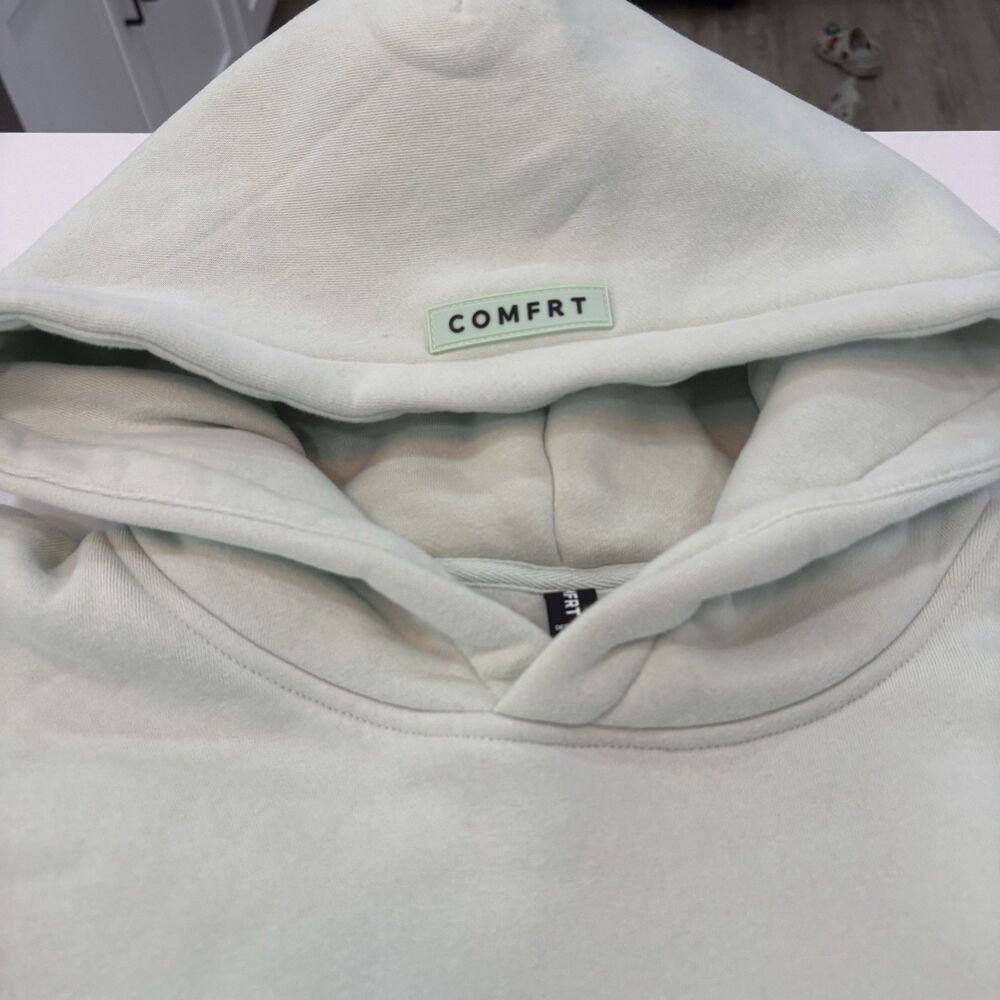 Comfrt Hoodie Size Large Unisex Pastel Mint Limited Edition Loungewear - Picture 4 of 6
